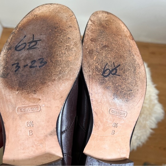 COACH CHEYENNE Over-the-Knee plush leather boots. Dark Brown. Size 6-½. - Picture 5 of 9